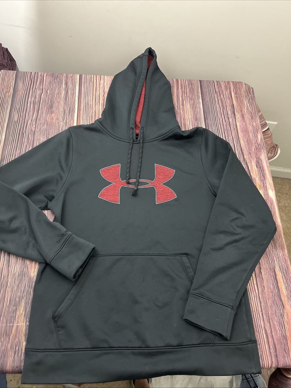 UNDER ARMOUR STORM Loose Fit Black Hoodie Sweatshirt Mens Size Small